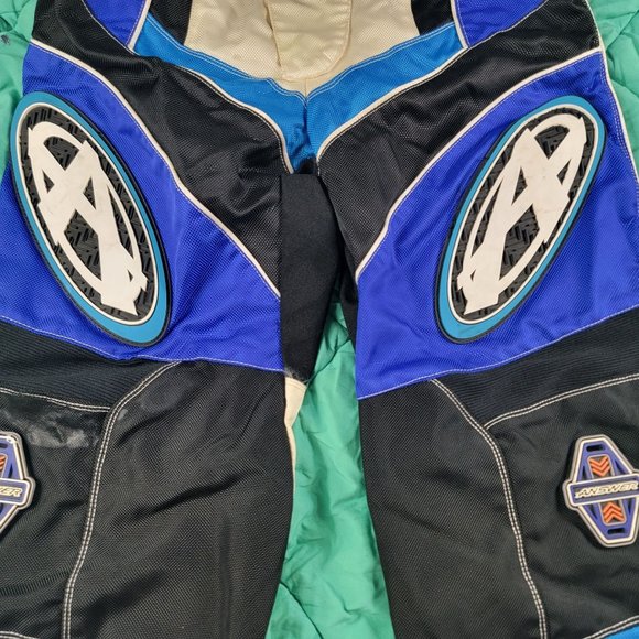 Answer Racing Edge Dirtbike Supercross Motocross Riding Pant Size 34 Blue Black - Picture 7 of 13